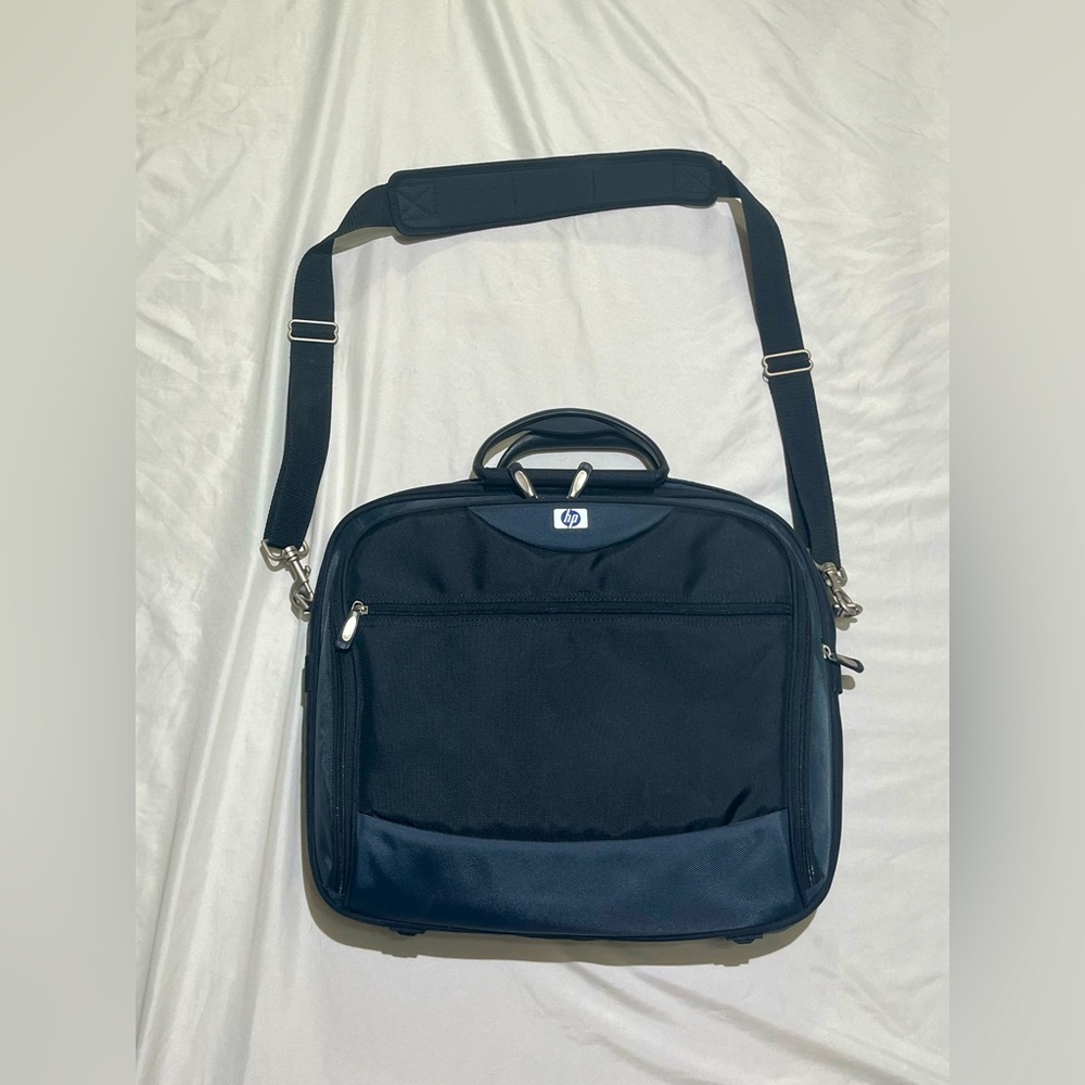 Genuine HP 15" Laptop Bag Black Nylon Shoulder Hand Strap Carry-On Travel